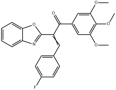 2-(1,3-benzoxazol-2-yl)-3-(4-fluorophenyl)-1-(3,4,5-trimethoxyphenyl)-2-propen-1-one
