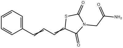 2-((Z)-2,4-dioxo-5-((E)-3-phenylallylidene)thiazolidin-3-yl)acetamide