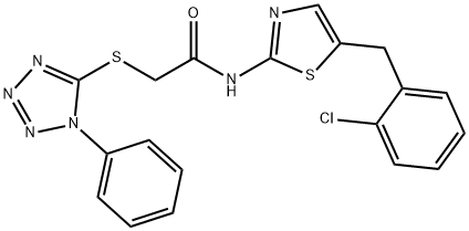 N-(5-(2-chlorobenzyl)thiazol-2-yl)-2-((1-phenyl-1H-tetrazol-5-yl)thio)acetamide