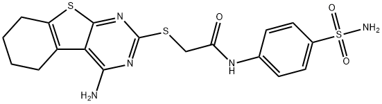 2-((4-amino-5,6,7,8-tetrahydrobenzo[4,5]thieno[2,3-d]pyrimidin-2-yl)thio)-N-(4-sulfamoylphenyl)acetamide