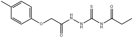 N-({2-[(4-methylphenoxy)acetyl]hydrazino}carbonothioyl)propanamide