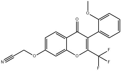 {[3-(2-methoxyphenyl)-4-oxo-2-(trifluoromethyl)-4H-chromen-7-yl]oxy}acetonitrile