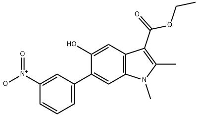 5-Hydroxy-1,2-dimethyl-6-(3-nitro-phenyl)-1H-indole-3-carboxylic acid ethyl ester