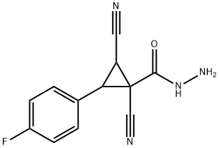 Cyclopropanecarboxylic acid, 1,2-dicyano-3-(4-fluorophenyl)-, hydrazide (9CI)