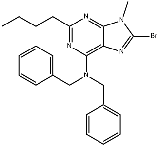 N,N-二苯甲基-8-溴-2-丁基-9-甲基-9H-嘌呤-6-胺