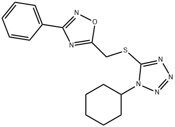 1-cyclohexyl-5-{[(3-phenyl-1,2,4-oxadiazol-5-yl)methyl]sulfanyl}-1H-tetrazole