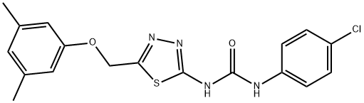 1-(4-chlorophenyl)-3-{5-[(3,5-dimethylphenoxy)methyl]-1,3,4-thiadiazol-2-yl}urea