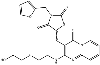 3-{[3-(2-furylmethyl)-4-oxo-2-thioxo-1,3-thiazolidin-5-ylidene]methyl}-2-{[2-(2-hydroxyethoxy)ethyl]amino}-4H-pyrido[1,2-a]pyrimidin-4-one