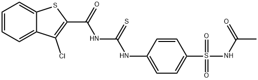 N-{[4-(acetylsulfamoyl)phenyl]carbamothioyl}-3-chloro-1-benzothiophene-2-carboxamide