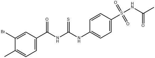 N-[({4-[(acetylamino)sulfonyl]phenyl}amino)carbonothioyl]-3-bromo-4-methylbenzamide