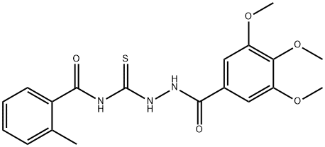2-methyl-N-{[2-(3,4,5-trimethoxybenzoyl)hydrazino]carbonothioyl}benzamide