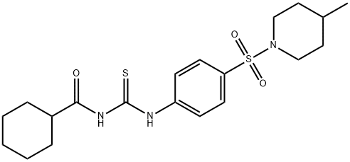 N-[({4-[(4-methyl-1-piperidinyl)sulfonyl]phenyl}amino)carbonothioyl]cyclohexanecarboxamide