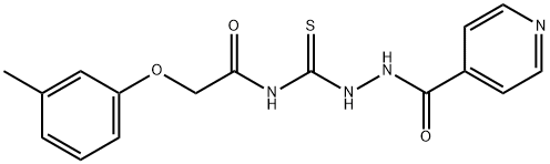 N-[(2-isonicotinoylhydrazino)carbonothioyl]-2-(3-methylphenoxy)acetamide