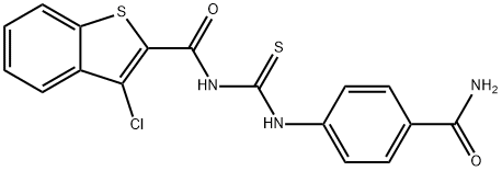 N-({[4-(aminocarbonyl)phenyl]amino}carbonothioyl)-3-chloro-1-benzothiophene-2-carboxamide