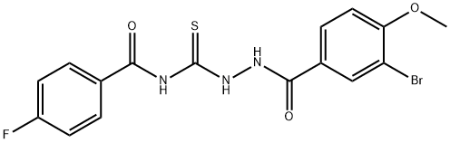 N-{[2-(3-bromo-4-methoxybenzoyl)hydrazino]carbonothioyl}-4-fluorobenzamide