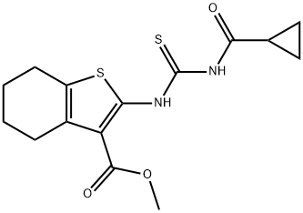 methyl 2-({[(cyclopropylcarbonyl)amino]carbonothioyl}amino)-4,5,6,7-tetrahydro-1-benzothiophene-3-carboxylate