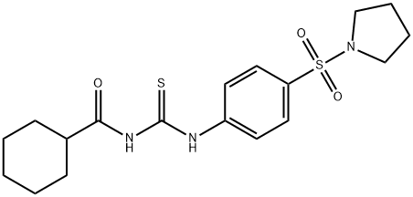 N-({[4-(1-pyrrolidinylsulfonyl)phenyl]amino}carbonothioyl)cyclohexanecarboxamide