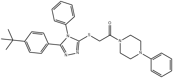 2-{[5-(4-tert-butylphenyl)-4-phenyl-4H-1,2,4-triazol-3-yl]sulfanyl}-1-(4-phenylpiperazin-1-yl)ethanone