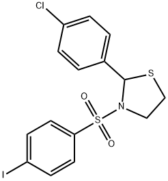 Thiazolidine, 2-(4-chlorophenyl)-3-[(4-iodophenyl)sulfonyl]- (9CI)