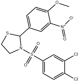 Thiazolidine, 3-[(3,4-dichlorophenyl)sulfonyl]-2-(4-methoxy-3-nitrophenyl)- (9CI)