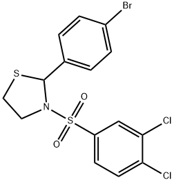 Thiazolidine, 2-(4-bromophenyl)-3-[(3,4-dichlorophenyl)sulfonyl]- (9CI)
