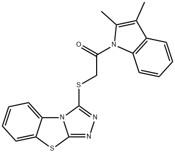 1-(2,3-dimethyl-1H-indol-1-yl)-2-([1,2,4]triazolo[3,4-b][1,3]benzothiazol-3-ylsulfanyl)ethanone