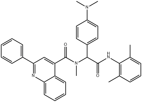4-Quinolinecarboxamide,N-[1-[4-(dimethylamino)phenyl]-2-[(2,6-dimethylphenyl)amino]-2-oxoethyl]-N-methyl-2-phenyl-(9CI)