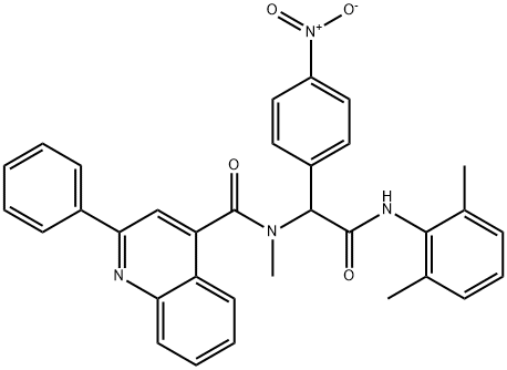 4-Quinolinecarboxamide,N-[2-[(2,6-dimethylphenyl)amino]-1-(4-nitrophenyl)-2-oxoethyl]-N-methyl-2-phenyl-(9CI)