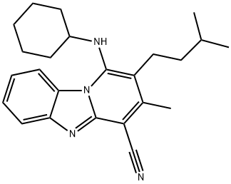 1-(cyclohexylamino)-2-isopentyl-3-methylpyrido[1,2-a]benzimidazole-4-carbonitrile