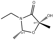 4-Oxazolidinone, 3-ethyl-5-hydroxy-2,5-dimethyl-, (2R,5R)-rel- (9CI)