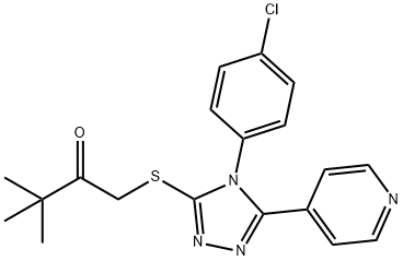 1-{[4-(4-chlorophenyl)-5-(pyridin-4-yl)-4H-1,2,4-triazol-3-yl]sulfanyl}-3,3-dimethylbutan-2-one