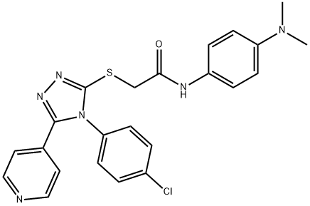 2-{[4-(4-chlorophenyl)-5-(pyridin-4-yl)-4H-1,2,4-triazol-3-yl]sulfanyl}-N-[4-(dimethylamino)phenyl]acetamide