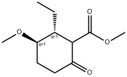 Cyclohexanecarboxylic acid, 2-ethyl-3-methoxy-6-oxo-, methyl ester, (2R,3R)-rel- (9CI)