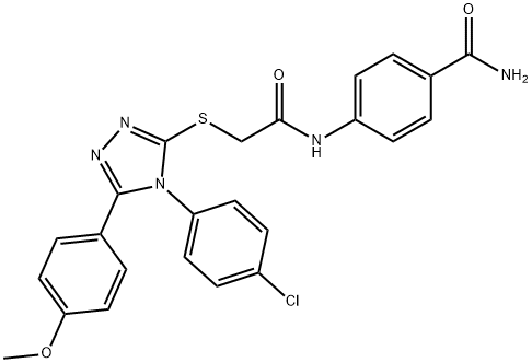 4-[({[4-(4-chlorophenyl)-5-(4-methoxyphenyl)-4H-1,2,4-triazol-3-yl]sulfanyl}acetyl)amino]benzamide