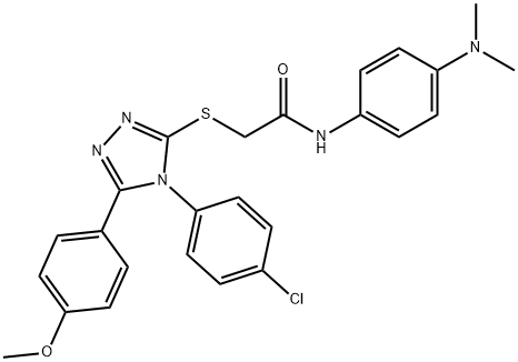 2-{[4-(4-chlorophenyl)-5-(4-methoxyphenyl)-4H-1,2,4-triazol-3-yl]sulfanyl}-N-[4-(dimethylamino)phenyl]acetamide