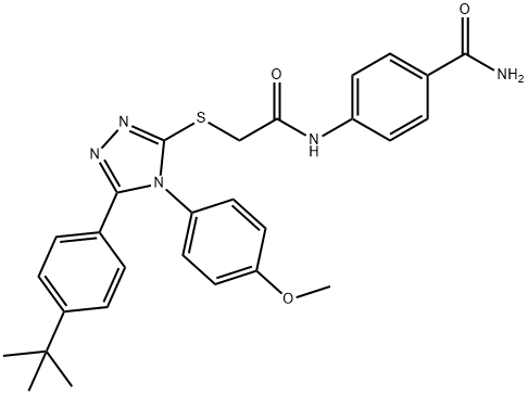 4-[({[5-(4-tert-butylphenyl)-4-(4-methoxyphenyl)-4H-1,2,4-triazol-3-yl]sulfanyl}acetyl)amino]benzamide