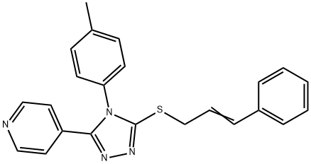 4-[4-(4-methylphenyl)-5-{[(2E)-3-phenylprop-2-en-1-yl]sulfanyl}-4H-1,2,4-triazol-3-yl]pyridine