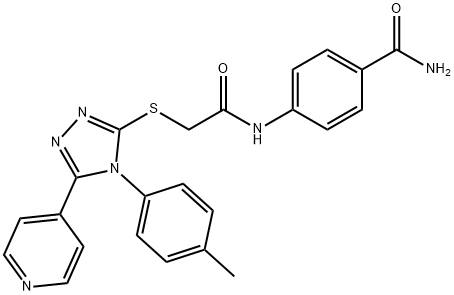4-[({[4-(4-methylphenyl)-5-(pyridin-4-yl)-4H-1,2,4-triazol-3-yl]sulfanyl}acetyl)amino]benzamide