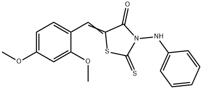 (5Z)-5-(2,4-dimethoxybenzylidene)-3-(phenylamino)-2-thioxo-1,3-thiazolidin-4-one