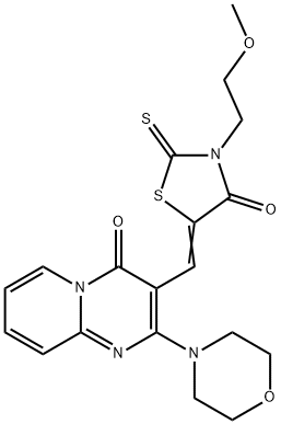 3-{[3-(2-methoxyethyl)-4-oxo-2-thioxo-1,3-thiazolidin-5-ylidene]methyl}-2-(4-morpholinyl)-4H-pyrido[1,2-a]pyrimidin-4-one