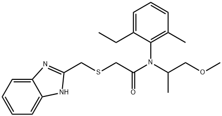 2-(((1H-benzo[d]imidazol-2-yl)methyl)thio)-N-(2-ethyl-6-methylphenyl)-N-(1-methoxypropan-2-yl)acetamide