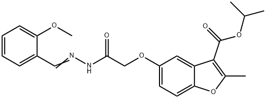 isopropyl (E)-5-(2-(2-(2-methoxybenzylidene)hydrazinyl)-2-oxoethoxy)-2-methylbenzofuran-3-carboxylate