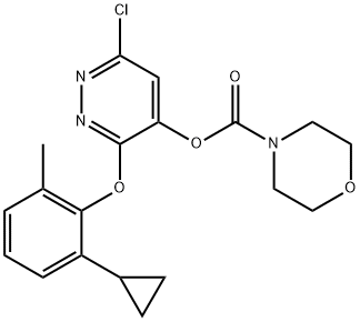 4-Morpholinecarboxylic acid, 6-chloro-3-(2-cyclopropyl-6-methylphenoxy)-4-pyridazinyl ester