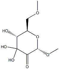 alpha-D-erythro-Hexopyranoside-2,3-diulose, methyl 6-O-methyl-, 3-hydrate (9CI)