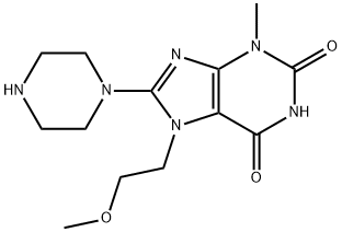 7-(2-methoxyethyl)-3-methyl-8-(piperazin-1-yl)-3,7-dihydro-1H-purine-2,6-dione