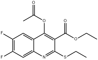 4-乙酰氧基-6,7-二氟-2-乙硫基喹啉-3-羧酸乙酯
