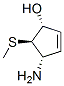 2-Cyclopenten-1-ol,4-amino-5-(methylthio)-,[1R-(1alpha,4alpha,5beta)]-(9CI)