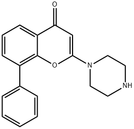 8-苯基-2-(1-哌嗪基)-4H-1-苯并吡喃-4-酮