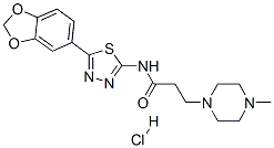 N-(5-benzo[1,3]dioxol-5-yl-1,3,4-thiadiazol-2-yl)-3-(4-methylpiperazin -1-yl)propanamide hydrochloride
