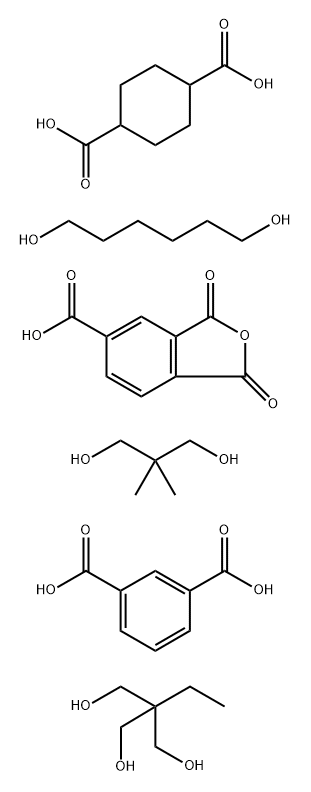 1,3-Benzenedicarboxylic acid, polymer with 1,4-cyclohexanedicarboxylic acid, 1,3-dihydro-1,3-dioxo-5-isobenzofurancarboxylic acid, 2,2-dimethyl-1,3-propanediol, 2-ethyl-2-(hydroxymethyl)-1,3-propanediol and 1,6-hexanediol